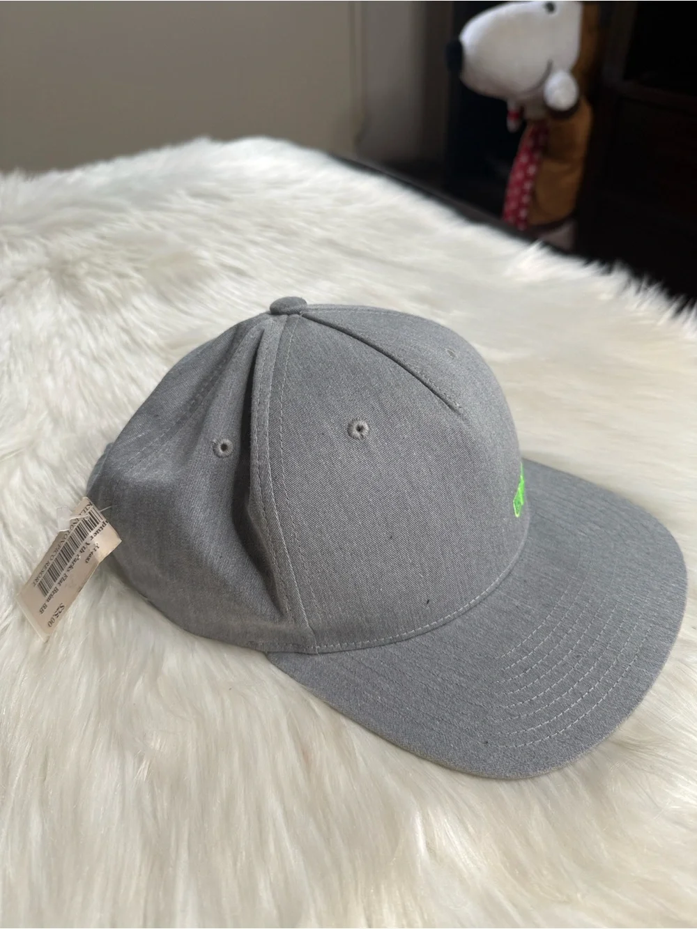 Parks Gray Flat Brim Snap Back Hat NWT OS